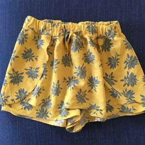 Zara Trafaluc Collection Yellow Mini Skort